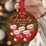 Στολίδι Χριστουγεννιάτικο Δέντρου με Ονόματα, Happy Holidays