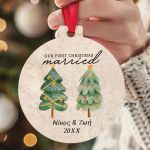 Στολίδι Χριστουγεννιάτικου Δέντρου με Ονόματα- Just Married