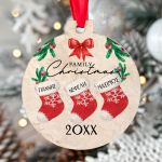 Στολίδι Χριστουγεννιάτικου Δέντρου με Ονόματα, Christmas Family