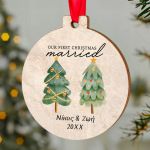 Στολίδι Χριστουγεννιάτικου Δέντρου με Ονόματα- Just Married