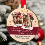 Στολίδι Δέντρου με Φωτογραφία, Merry Little Christmas