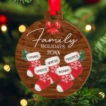 Στολίδι Χριστουγεννιάτικο Δέντρου με Ονόματα, Happy Holidays