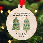 Στολίδι Χριστουγεννιάτικου Δέντρου με Ονόματα- Just Married