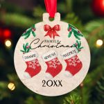 Στολίδι Χριστουγεννιάτικου Δέντρου με Ονόματα, Christmas Family