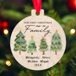 Χριστουγεννιάτικο Στολίδι Δέντρου με Ονόματα- Our Family