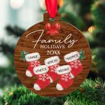 Στολίδι Χριστουγεννιάτικο Δέντρου με Ονόματα, Happy Holidays