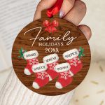 Στολίδι Χριστουγεννιάτικο Δέντρου με Ονόματα, Happy Holidays