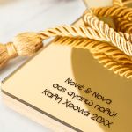 Premium Χρυσό Γούρι σε Σχήμα Σταγόνα, Δώρο για Νονούς