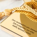 Πρωτοχρονιάτικο Χρυσό Γούρι σε Σχήμα Σταγόνα, Δώρο για Δάσκαλο