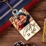 Χριστουγεννιάτικο Golden Mirror Μπρελόκ με Μονογράμματα