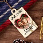 Μπρελόκ Golden Mirror με Φωτογραφία, Δώρο για Μητέρα