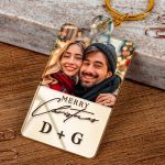 Χριστουγεννιάτικο Golden Mirror Μπρελόκ με Μονογράμματα