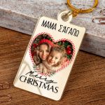 Μπρελόκ Golden Mirror με Φωτογραφία, Δώρο για Μητέρα