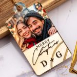 Χριστουγεννιάτικο Golden Mirror Μπρελόκ με Μονογράμματα