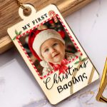 Χριστουγεννιάτικο Μπρελόκ Golden Mirror με Φωτογραφία και Όνομα