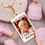 Χριστουγεννιάτικο Μπρελόκ Golden Mirror με Φωτογραφία και Όνομα