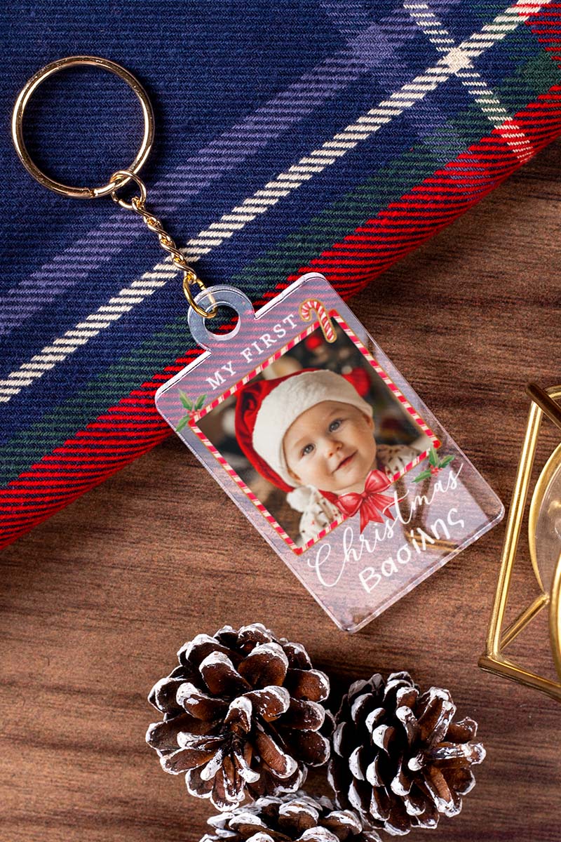 Χριστουγεννιάτικο Μπρελόκ Plexi με Όνομα, Δώρο για Παιδιά