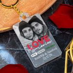 Μπρελόκ Plexi με Φωτογραφία, Χριστουγεννιάτικο Δώρο Ζευγαριού