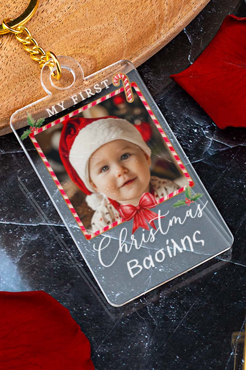 Χριστουγεννιάτικο Μπρελόκ Plexi με Όνομα, Δώρο για Παιδιά