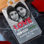 Μπρελόκ Plexi με Φωτογραφία, Χριστουγεννιάτικο Δώρο Ζευγαριού