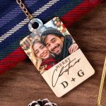 Χριστουγεννιάτικο Ξύλινο Μπρελόκ με Μονογράμματα για Ζευγάρια