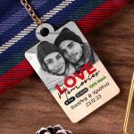 Χριστουγεννιάτικο Μπρελόκ Ξύλινο με Ονόματα, Δώρο Ζευγαριού