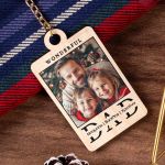 Χριστουγεννιάτικο Μπρελόκ Ξύλινο με Ονόματα, Δώρο για Πατέρα