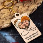 Χριστουγεννιάτικο Μπρελόκ Ξύλινο με Φωτογραφία και Αφιέρωση