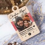 Χριστουγεννιάτικο Μπρελόκ Ξύλινο με Ονόματα, Δώρο για Ζευγάρια