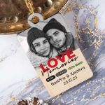 Χριστουγεννιάτικο Μπρελόκ Ξύλινο με Ονόματα, Δώρο Ζευγαριού