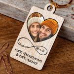 Χριστουγεννιάτικο Μπρελόκ Ξύλινο με Φωτογραφία και Αφιέρωση