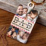 Προσωποποιημένο Μπρελόκ Ξύλινο με Ονόματα, Δώρο για Μπαμπά