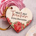 Προσωποποιημένο Μπρελόκ Ξύλινο με όνομα, Δώρο για Δασκάλα