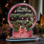 Φωτιστικό με 3 Ονόματα, Δώρο Χριστουγέννων για Οικογένεια