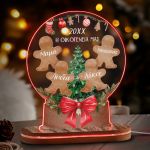 Φωτιστικό με 4 Χριστουγεννιάτικα Μπισκότα, Δώρο για Οικογένεια