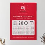 Ημερολόγια Ετήσια Μονόφυλλα για Επιχειρήσεις με Φωτογραφία