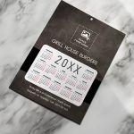 Ημερολόγια Ετήσια Μονόφυλλα με Λογότυπο για Εστιατόρια