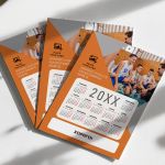 Μονόφυλλα Ημερολόγια για Ομάδα Μπάσκετ με Φωτογραφία