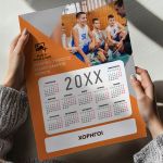 Μονόφυλλα Ημερολόγια για Ομάδα Μπάσκετ με Φωτογραφία