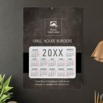 Ημερολόγια Ετήσια Μονόφυλλα με Λογότυπο για Εστιατόρια