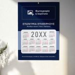 Ημερολόγιο Ετήσιο Εταιρικό για Εκτύπωση, Διαφημιστικό με Logo