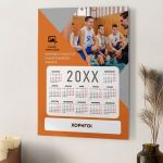 Μονόφυλλα Ημερολόγια για Ομάδα Μπάσκετ με Φωτογραφία