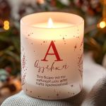 Αρωματικό Χειροποίητο Κερί Vanilla Χριστουγέννων με Αφιέρωση