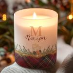 Κερί με Όνομα και Άρωμα Vanilla Cream, Χριστουγεννιάτικο Δώρο