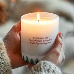 Αρωματικό Κερί με Αφιέρωση, Δώρο Χριστουγέννων για Δασκάλα