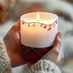 Χριστουγεννιάτικο Αρωματικό Κερί, Δώρο για τη Μαμά με Όνομα