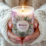 Αρωματικό Χριστουγεννιάτικο Κερί με Αφιέρωση, Δώρο για τη Γιαγιά