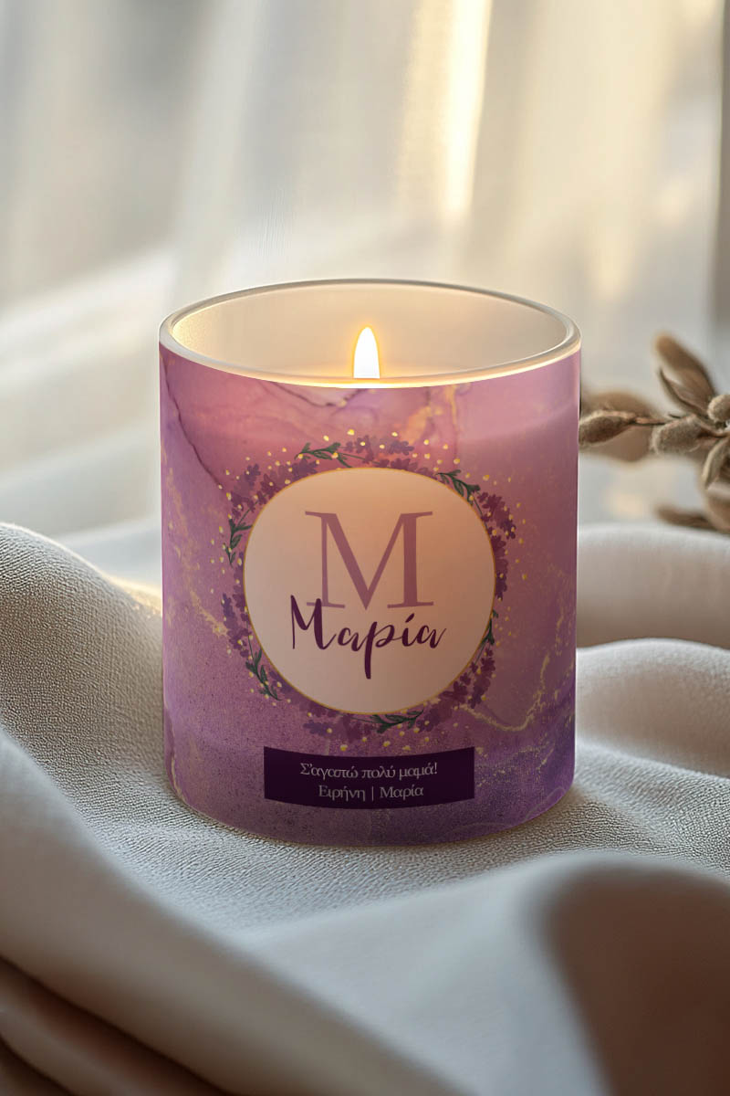 Αρωματικό Κερί Vanilla Cream με Όνομα, Δώρο για Μητέρα