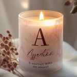 Χειροποίητο Κερί με Άρωμα Vanilla Cream, Δώρο για Νονά
