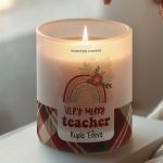 Χειροποίητο Αρωματικό Κερί με Άρωμα Vanilla, Δώρο για Δασκάλα